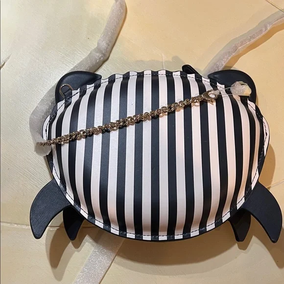 KATE SPADE  NY Shelly cross body navy blazer and creamy white striped leather - Picture 3 of 4